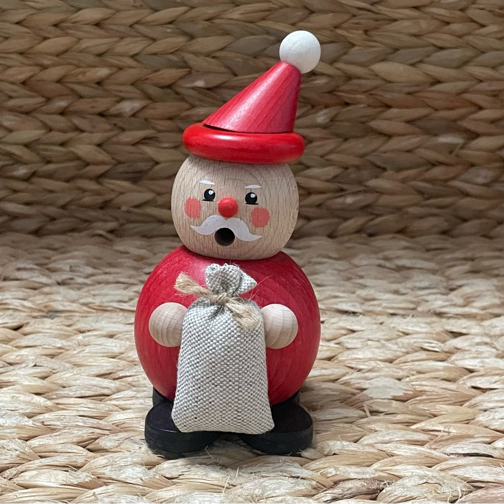 Saico Wooden Incense Smoker Santa with sack 5”‎